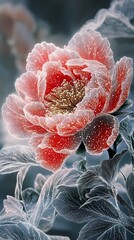 Digital technology glowing flower texture poster background