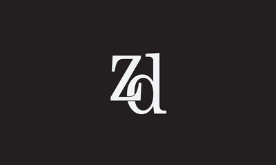 ZD, DZ , D , Z , Abstract Letters Logo Monogram	