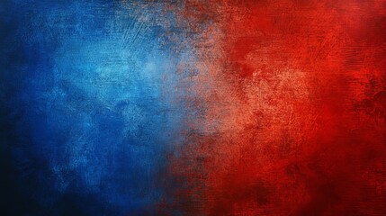 Obraz premium Red Blue Abstract Grunge Texture Impasto Painting, Dramatic Contrast, Color Conflict Grunge, Abstract