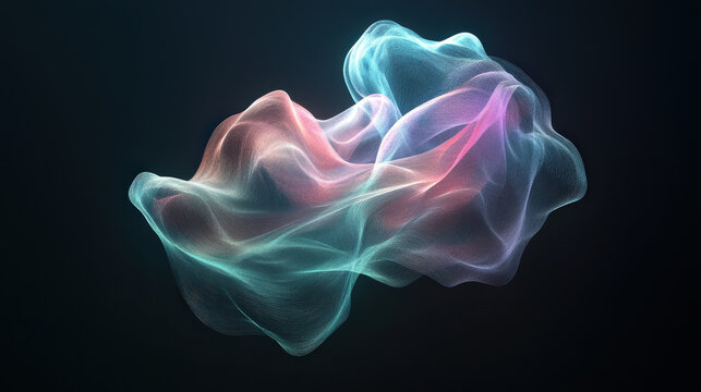 colorful, abstract depiction of quantum wavefunction with overlapping waves