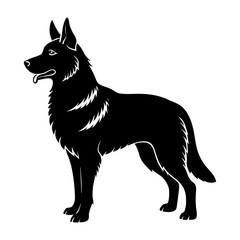 German Shepherd Silhouette vector illustration