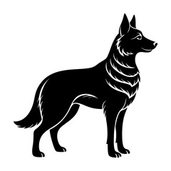 German Shepherd Silhouette vector illustration