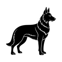 German Shepherd Silhouette vector illustration