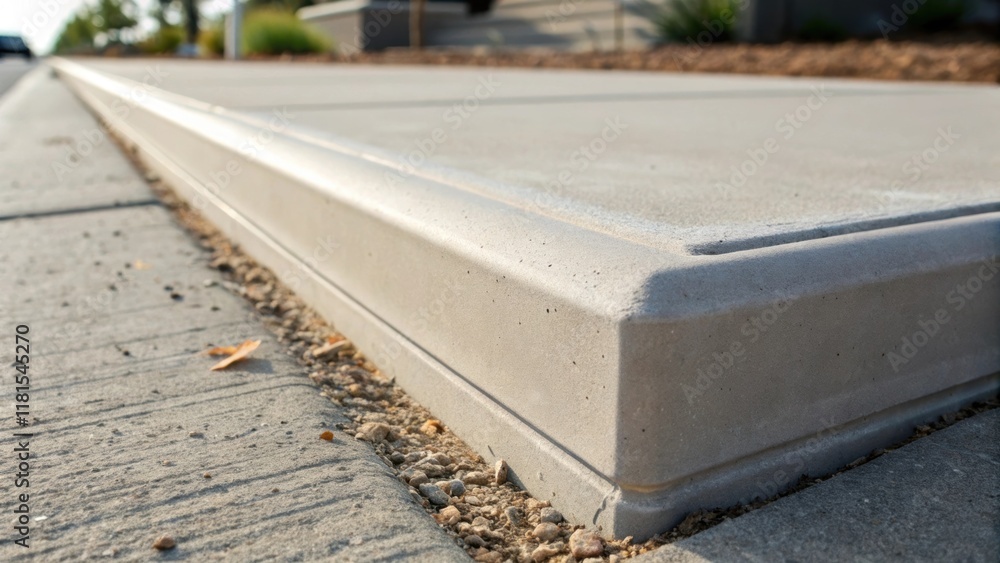 Leinwandbilder a detailed glimpse of a sidewalk slabs edge where the craftsmanship is evident in the smooth straigh