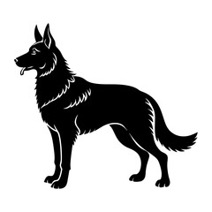 German Shepherd Silhouette vector illustration
