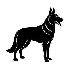 German Shepherd Silhouette vector illustration