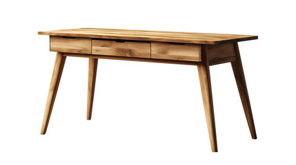 Scandinavian Desk with Light Oak Finish and Tapered Legs: Craftsmanship and Functionality.