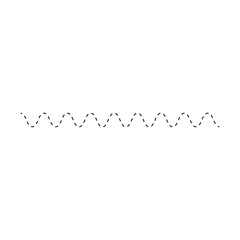 Wavy black line. Border line. Zigzag lines. Vector