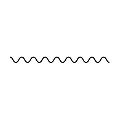 Wavy black line. Border line. Zigzag lines. Vector