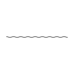 Wavy black line. Border line. Zigzag lines. Vector