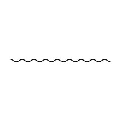 Wavy black line. Border line. Zigzag lines. Vector