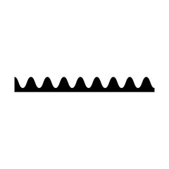 Wavy black line. Border line. Zigzag lines. Vector