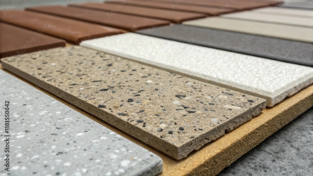 Aufkleber A macro photograph reveals the variation in materials used within the panels showcasing a blend of composite substances with varying textures. Some areas feature smooth finishes