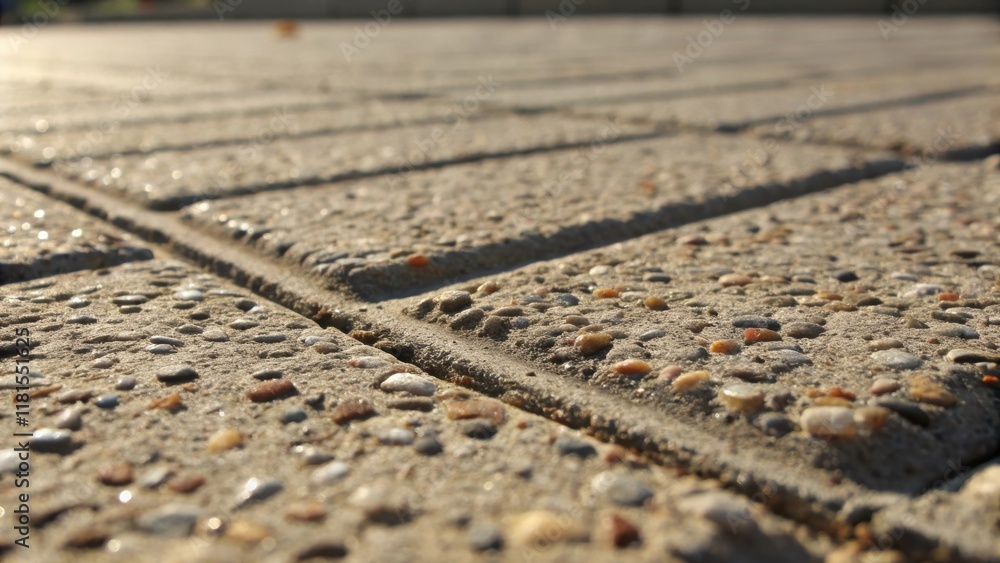 Aufkleber A macro shot of the textured pattern on the surface of the deck highlighting the small aggregate stones interspersed throughout the concrete mix. The irregularities create a