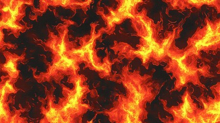 Obraz premium Fiery Inferno Abstract Seamless Texture of Burning Flames and Embers