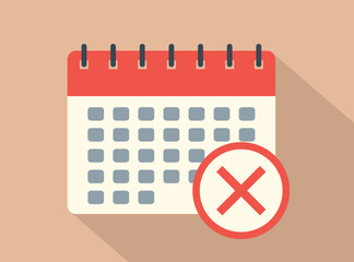 events cancelled concept- vector illustration