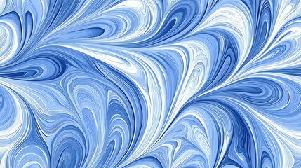 Abstract Swirling Blue and White Marble Texture Fluid Design Elegant Background