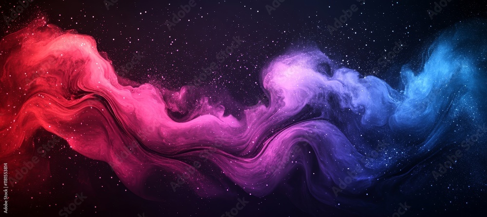 Poster dynamic digital advertising patterns in vibrant colors showcasing innovation on soft background