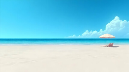 Summer Beach Illustration: Relaxing Scene