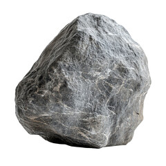 Obraz premium A Gray Boulder Isolated on Black Background Rugged Texture and Natural Stone Beauty