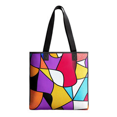 Vibrant Colorful Tote Bag Modern Abstract Design Stylish Accessory