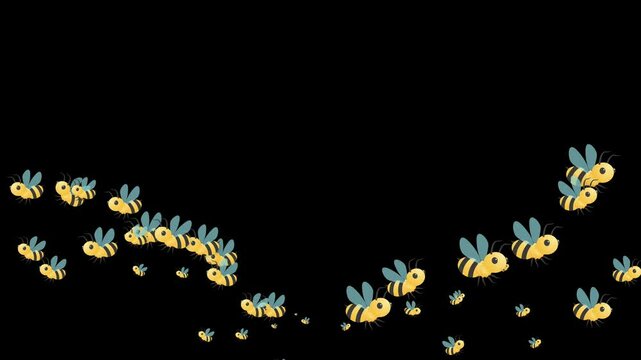 bee, emoji, animated, insect, cute, honey, buzzing, nature, flower, pollination, yellow, black, wings, honeycomb, motion, movement, animation, symbol, cheerful, happy, buzzing bee, animal, garden, spr