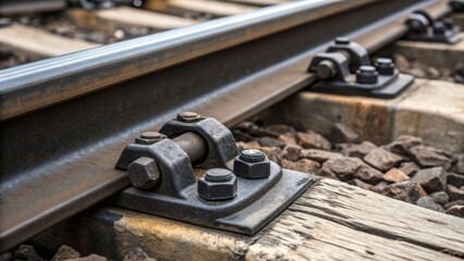 A textural examination of the heavyduty coupling links that connect the rail switches to the existing track. The rough rugged surfaces contrast with the sleek lines of the switches