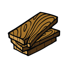 Pile of woods cartoon vector illustration