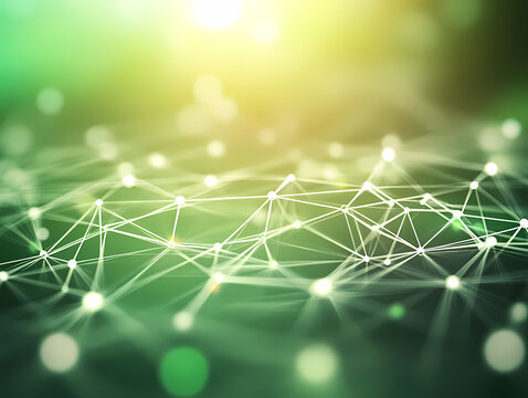 background, screensaver abstract glowing network of interconnected nodes. concept of technology, communication and innovation, digital, network