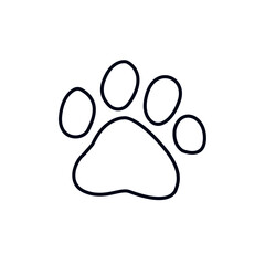 Paw prints foot print pet vector illustration
