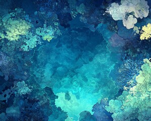 Fototapeta premium High-angle view of a vibrant coral reef