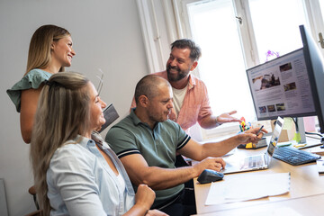 In their modest office, a group of independent journalists tirelessly work, driven by a shared passion for truth and storytelling.	