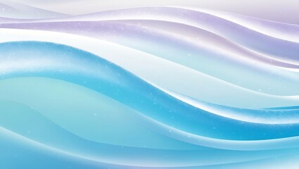 Fototapeta premium Ethereal winter waves with sparkling snow particles create a serene arctic landscape in cool blues and purples, perfect for frosty seasonal designs