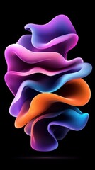 Abstract Colorful Fluid Shapes Vibrant Swirls Dynamic Gradient Design Digital Art Background