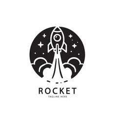 Silhouette rocket icon, vector illustration design on white background.