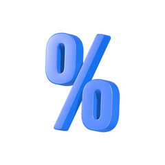 percent symbol text 3d icon sale