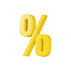 percent symbol text 3d icon sale