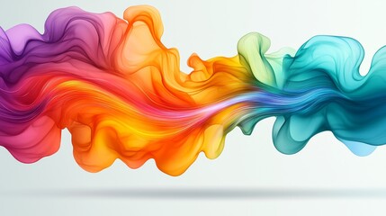 Abstract Colorful Swirling Paint Vibrant Fluid Motion Dynamic Texture Rainbow Hues Artistic
