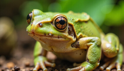 Waxy Monkey Tree Frog showcasing vibrant colors in lush habitat, wildlife conservation