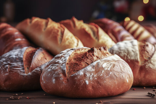Verschiedene Sorten Brot, Br&ouml;tchen, Generative AI