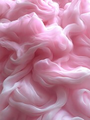 Abstract pink fabric swirls.