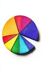 Obraz premium Colorful Pie Chart Visualizing the Spectrum of Colors