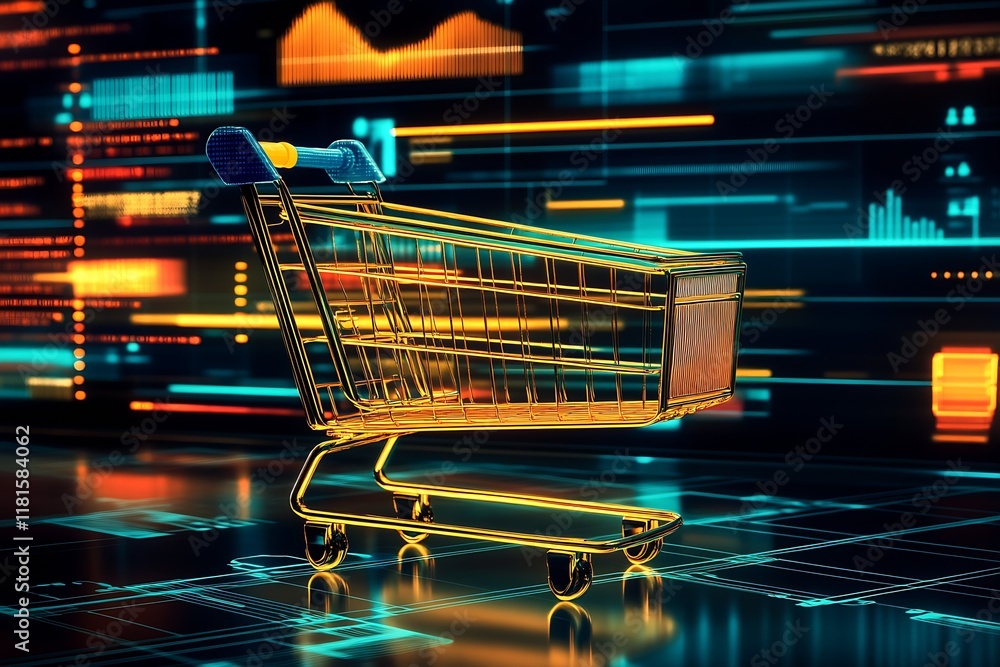 Poster Innovative Shopping Cart Amidst Complex Digital Data Streams and Virtual Networks : Generative AI