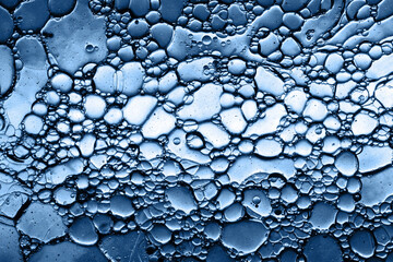 Bubbles texture. Droplets background. Closeup macro cells abstract scientific backdrop. Air bubbles in liquid. Unique design pattern of drops in the fluid.