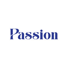 Passion Typography isolated on White background