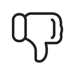 Dislike, cancel, not approved outline icons, minimalist vector illustration, simple concept, Isolated on white background