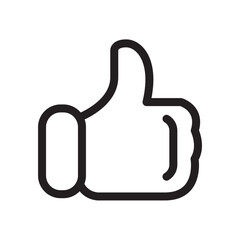 Like, ok, approve, success, yes outline icons, minimalist vector illustration, simple concept, Isolated on white background