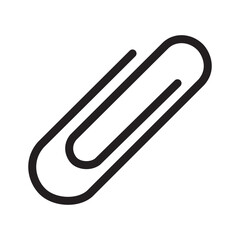Paper clip outline icons, minimalist vector illustration, simple concept, Isolated on white background