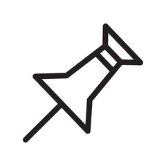 Pin outline icons, minimalist vector illustration, simple concept, Isolated on white background