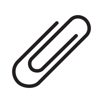 recommend clip art: Paper clip outline icons, minimalist vector illustration, simple concept, Isolated on white background